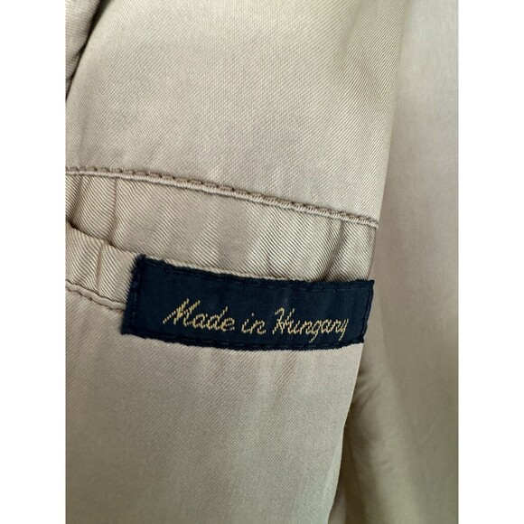 Virany Cashmere Wool Mens Tan Camel Beige OverCoat Size 42 Made In Hungary - Picture 4 of 12